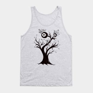 Excited Tree Monster Ink Drawing Tank Top